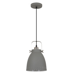 Lampa wisząca FRANKLIN śr. 21cm E27 | szary/nikiel