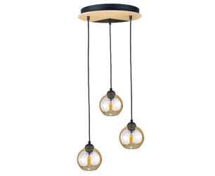 Lampa wisząca 3xE27 GRACJA LONG NATURAL/BLACK III