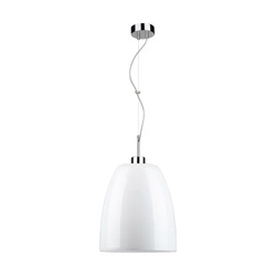 Lampa wisząca Campana 1xE27 maks. 60W chromowany metal/przezroczysty kabel PVC/białe szkło 9844028