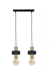 Lampa wisząca 2xE27 UNICA BLACK/GOLD