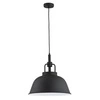 Lampa wisząca ALFA ALCANTARA CZARNA 1xE27 41cm | 60244