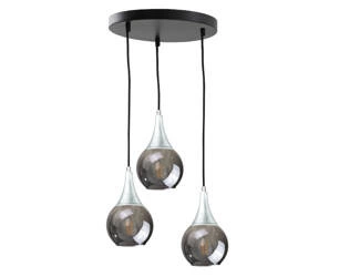 Lampa wisząca 3xE27 LACRIMA SMOKY/SILVER