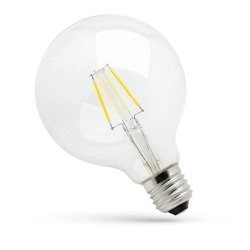 Filament LED GLOB G125 E27 230V 8W COG clear barwa ciepła 2700K