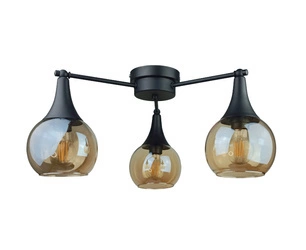 Lampa sufitowa 3xE27 STAR HONEY BLACK