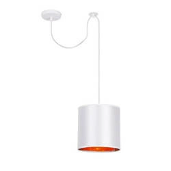 Lampa wisząca ATLANTA, biały/złoty, 1x40W E27