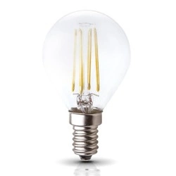 Żarówka ozdobna FILAMENT LED E14 4W ciepła 3000K kulka G45