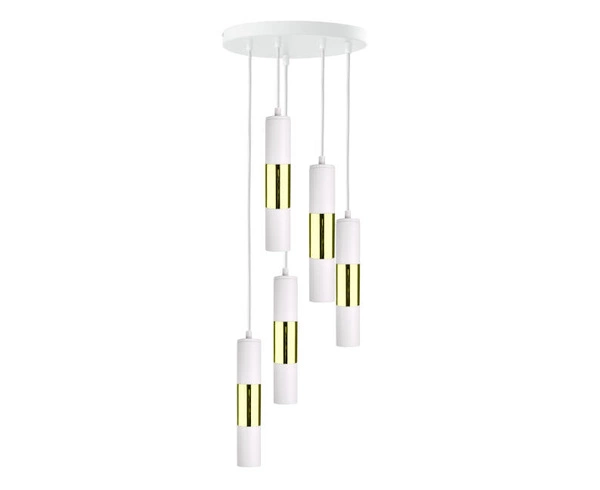 Lampa wisząca 5xGU10 MAGNUM WHITE/GOLD