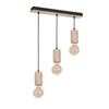 Lampa wisząca nowoczesna drewniana listwa LINES III drewno/czarny szer. 62cm