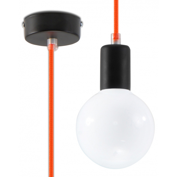 Lampa Wisząca EDISON SL.0154 czarny/pomarańczowy 1xE27