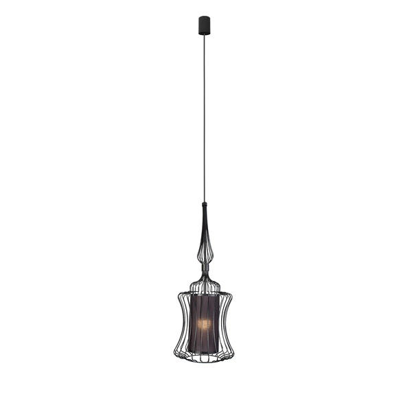 Lampa wisząca druciana zwis nowoczesna ABI S czarny śr. 25cm 8870