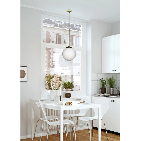 Lampa wisząca GLASGOW LEDEA 20 cm, 50101281, złoty/biały, 1x40W E27