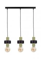 Lampa wisząca 3xE27 UNICA BLACK/GOLD