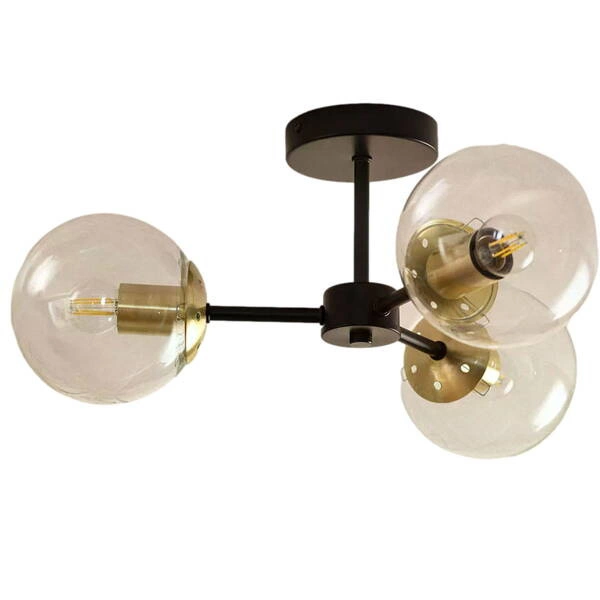 Lampa Sufitowa Szklane Kule Abruzzo Clasico 3xE27