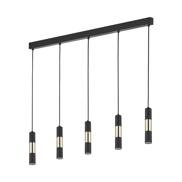 VIVIEN BLACK/GOLD LAMPA WISZĄCA 5 PŁ