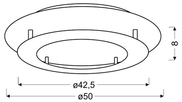 Lampa sufitowa MERLE, 50 cm, 98-66220, biała, 24W LED, barwa ciepła 3000K