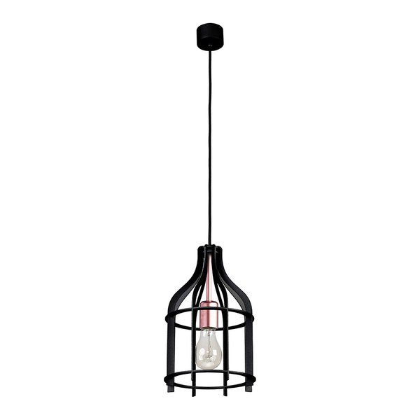 Lampa wisząca Riana 1xE27 Max.60W Stal Metal/Czarny Metal