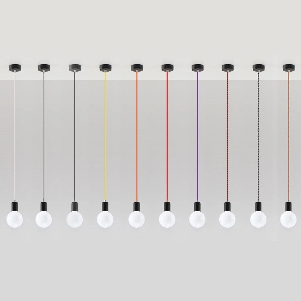 Lampa Wisząca EDISON SL.0155 czarny/czerwony 1xE27