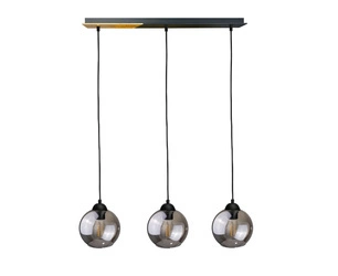 Lampa wisząca 3xE27 GRACJA LONG BLACK/GOLD I