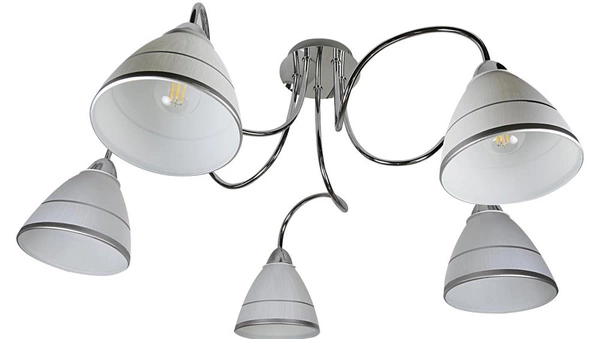 Lampa sufitowa ELF 35-72603 chrom/biały 5x40W E14