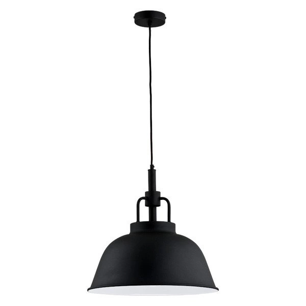 Lampa wisząca zwis ALCANTARA czarny/biały śr. 41cm