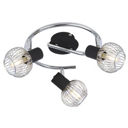 Nowoczesna lampa wisząca OSLO spirala 98-61867 3xE14 czarny/chrom