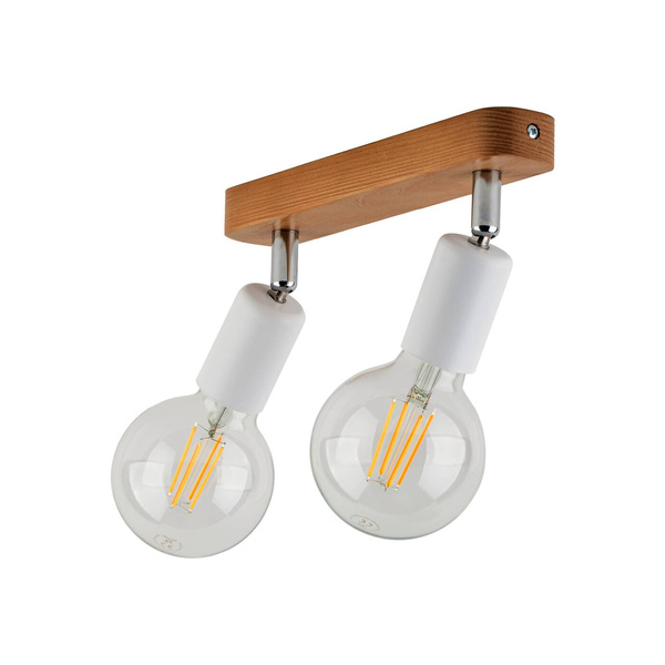 SIMPLY WOOD LAMPA SUFITOWA 2 PŁ WHITE