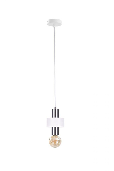 Lampa wisząca 1xE27 UNICA WHITE/SILVER