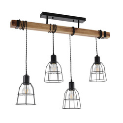 Lampa LOFT Ponte dł. 80cm 4xE27 | czarny