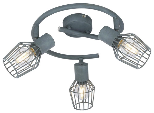 Lampa sufitowa VIKING spirala 3xE14 szara 98-68040 w industrialnym stylu