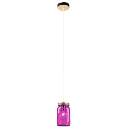 Lampa wisząca JARS 31-42958 klosza fioletowy 1x40W E14 do jadalni, kuchni