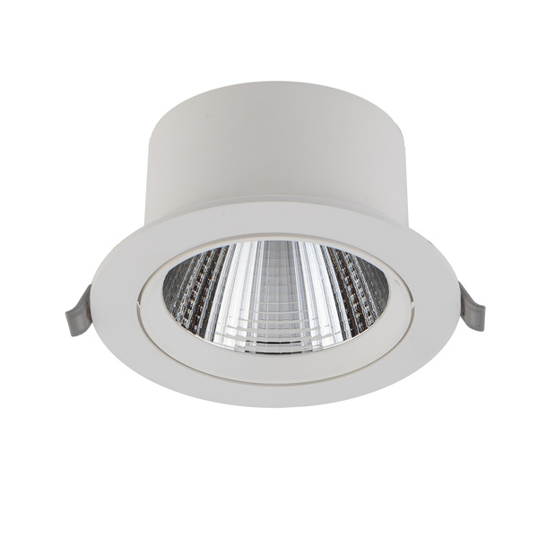 Lampa punktowa podtynkowa EGINA LED szer. 14cm 15W barwa ciepła 3000K | biały