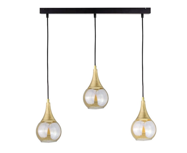 Lampa wisząca 3xE27 LACRIMA HONEY/GOLD