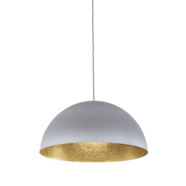 Lampa wisząca SFERA szaro - złota 35cm