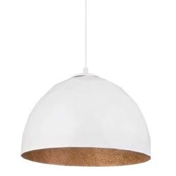 Lampa wisząca DIAMENT biało - miedziana 35cm