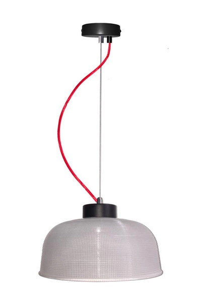 Lampa wisząca LIVERPOOL LEDEA 26 cm, 50101288, czarny/czerwony/transparentny, 1x40W E27