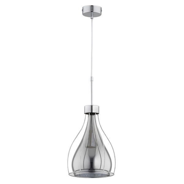 Designerska lampa do sypialni LOTAR E27 wys. 80cm | chrom