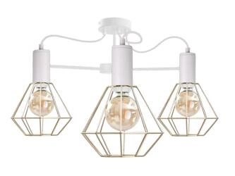 Lampa sufitowa 3xE27 LARS WHITE/GOLD