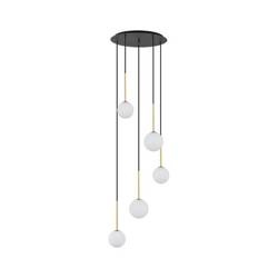 Lampa wisząca KARO V 120cm 5xG9 | czarny/złoty 10303