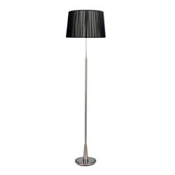 DERA LAMPA PODŁOGOWA SATYNA 1X60W E27 ABAŻUR CZARNY