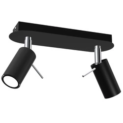 Lampa sufitowa PRESTON BLACK/CHROME 2x mini GU10