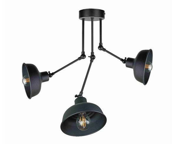 Lampa sufitowa 3xE27 HERMES BLACK