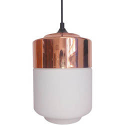 Lampa wisząca MASALA 31-37633 biała z miedzianą nakładką 1x60W E27