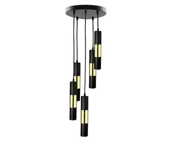 Lampa wisząca 5xGU10 MAGNUM BLACK/GOLD