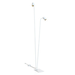 Lampa podłogowa podwójna MONO 120cm 2xGU10 | biały/złoty 7715