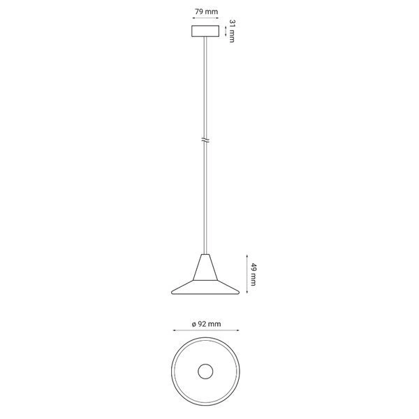Lampa wisząca nowoczesna TINO 7W ciepła 3000K śr. 9,2cm | beżowy/różowe złoto