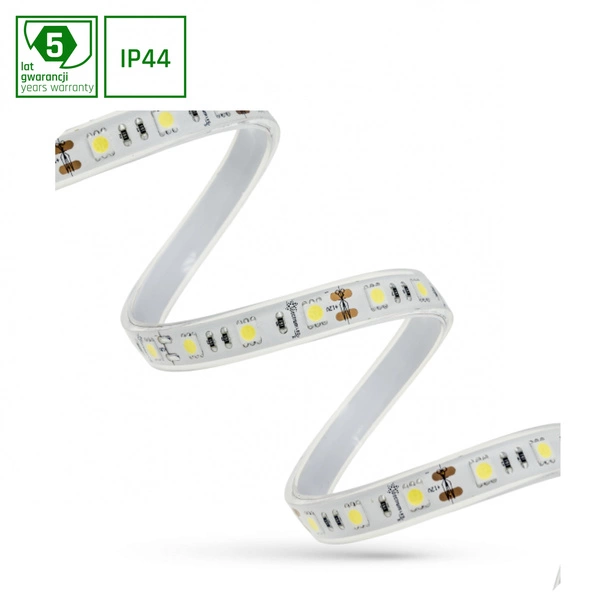 PASEK LED 48W 5050 60LED CW 5 LAT 1M (ROLKA 5M) - W SILIKONIE