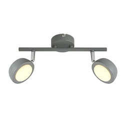 Lampa sufitowa MILD listwa, 2x6W LED, szary/chrom, barwa ciepła 3000K, 92-66749