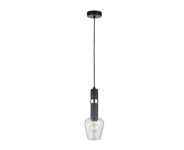 Lampa wisząca 1xE27 VERBUM BLACK/SILVER