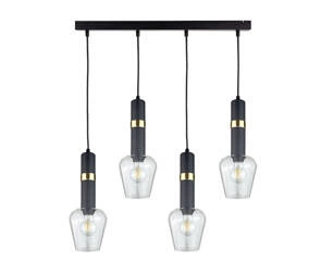 Lampa wisząca 4xE27 VERBUM BLACK/GOLD