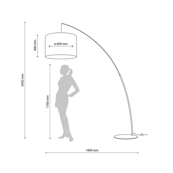 MOBY WHITE LAMPA PODŁOGOWA 1 PŁ 3060